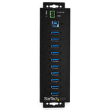 StarTech.com Hub Concentrador Ladrón USB de 10 Puertos con Adaptador de Corriente - con Protección contra Descargas de 3