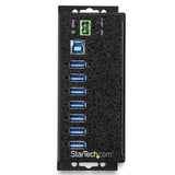 StarTech.com Hub Concentrador Ladrón USB de 7 Puertos con Adaptador de Corriente - con Protección ESD 350W - Hub Industr