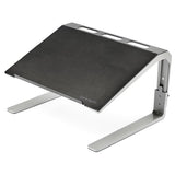 StarTech.com Base Soporte Ajustable para Ordenador Portátil - de Servicio Pesado - con 3 Posiciones de Ajuste de Altura Laptop Soporte para ordenador portátil Negro, Plata Aluminio, Acero 43,2 cm (17")