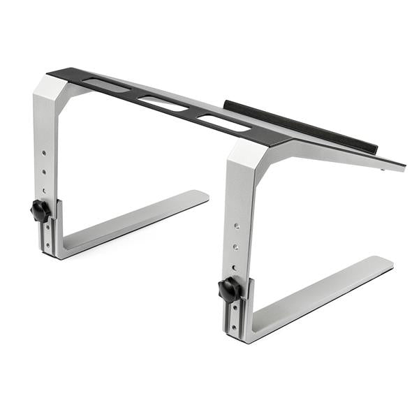 StarTech.com Base Soporte Ajustable para Ordenador Portátil - de Servicio Pesado - con 3 Posiciones de Ajuste de Altura Laptop Soporte para ordenador portátil Negro, Plata Aluminio, Acero 43,2 cm (17")
