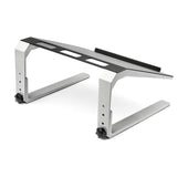 StarTech.com Base Soporte Ajustable para Ordenador Portátil - de Servicio Pesado - con 3 Posiciones de Ajuste de Altura Laptop Soporte para ordenador portátil Negro, Plata Aluminio, Acero 43,2 cm (17")