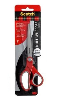 Scotch 1427 tijera de escritorio y manualidades Universal Corte recto Gris, Rojo