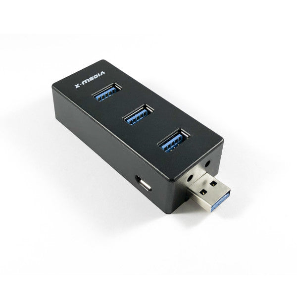X-Media XM-UH3004A nodo concentrador Negro, Plástico, USB | Nodos concentradores