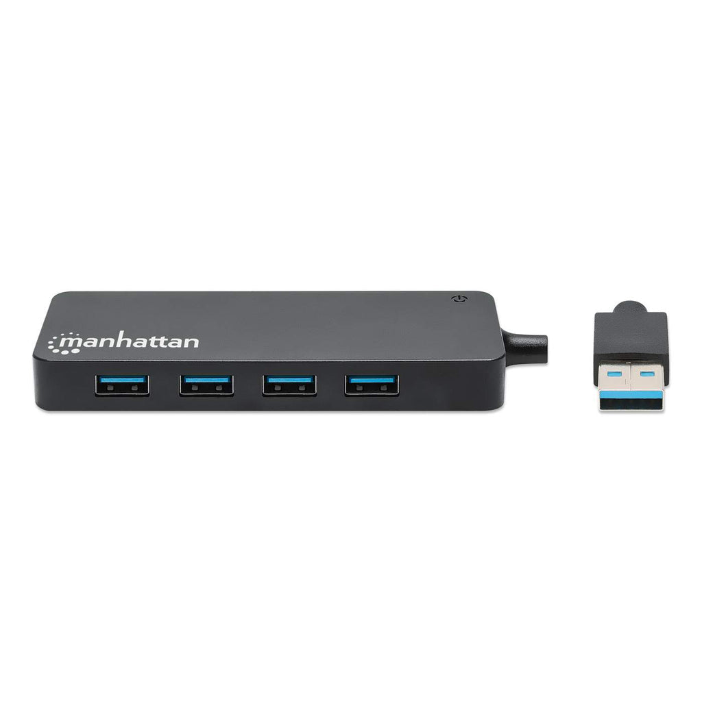 Manhattan Hub USB-A de 4 puertos, 4x USB-A, 5 Gbps (USB 3.0), Alimentado por USB (no requiere alimentación externa), equivalente a ST4300PBU3 y ST4300MINU3B hubs de interfaz USB 3.2 Gen 1 (3.1 Gen 1) Type-A USB 3.2 Gen 1 (3.1 Gen 1) Type-A 4 4
