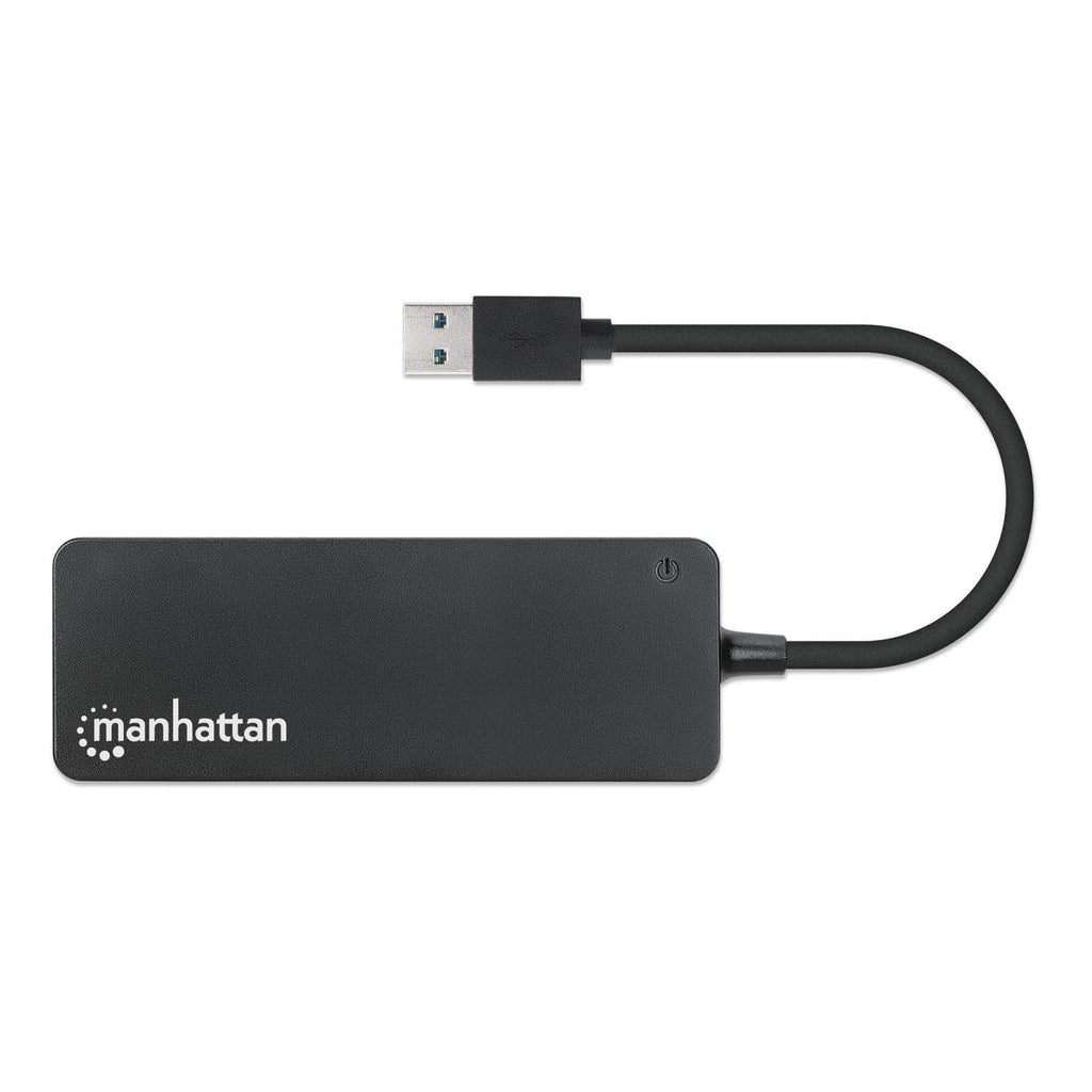 Manhattan Hub USB-A de 4 puertos, 4x USB-A, 5 Gbps (USB 3.0), Alimentado por USB (no requiere alimentación externa), equivalente a ST4300PBU3 y ST4300MINU3B hubs de interfaz USB 3.2 Gen 1 (3.1 Gen 1) Type-A USB 3.2 Gen 1 (3.1 Gen 1) Type-A 4 4