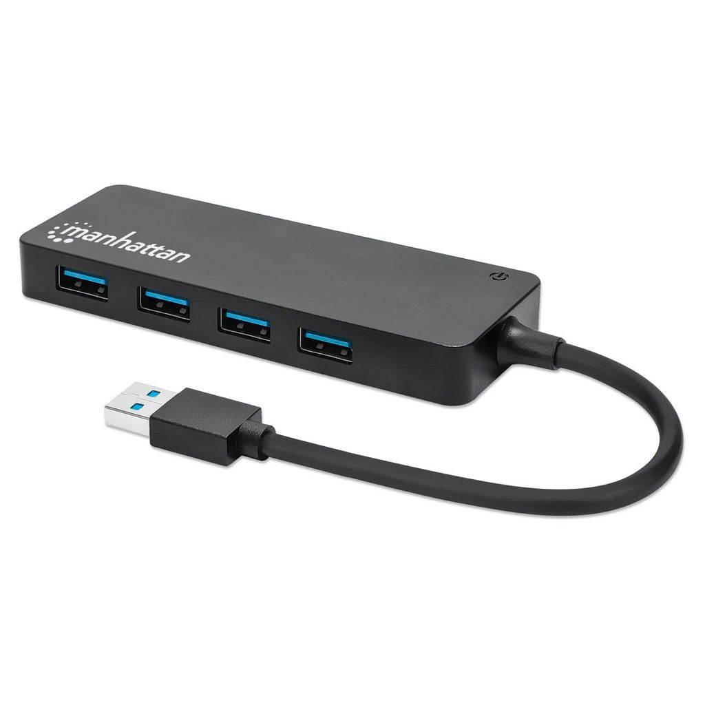 Manhattan Hub USB-A de 4 puertos, 4x USB-A, 5 Gbps (USB 3.0), Alimentado por USB (no requiere alimentación externa), equivalente a ST4300PBU3 y ST4300MINU3B hubs de interfaz USB 3.2 Gen 1 (3.1 Gen 1) Type-A USB 3.2 Gen 1 (3.1 Gen 1) Type-A 4 4