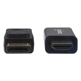 Manhattan Cable DisplayPort 1.2 a HDMI, 4K@60 Hz, 1 m, macho a macho, DP con pestaña de bloqueo, negro, no bidireccional
