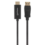 Manhattan Cable DisplayPort 1.1 a HDMI, 1080p@60 Hz, 1 m, macho a macho, DP con pestaña de bloqueo, negro, no bidireccio