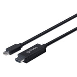 Manhattan Cable Mini DisplayPort a HDMI 4k@60Hz Cable Derecho Derecho Oro 1,8 m
