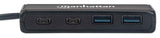 Manhattan 164887 hubs de interfaz USB 3.2 Gen 1 (3.1 Gen 1) Type-A 2 2 4