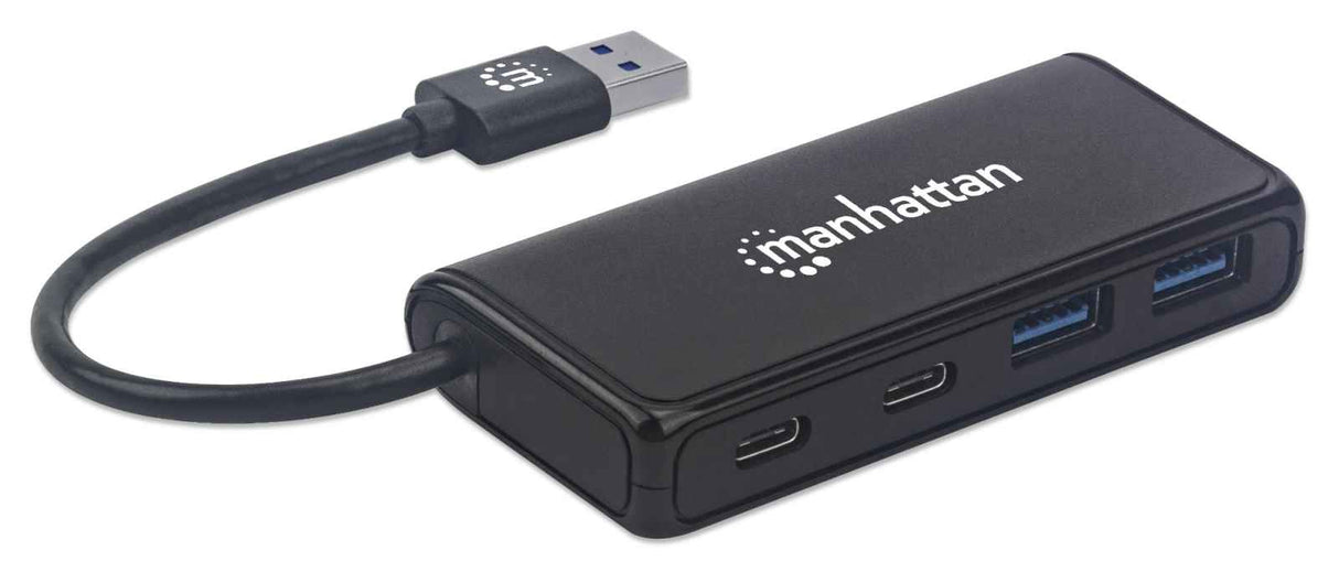 Manhattan 164887 hubs de interfaz USB 3.2 Gen 1 (3.1 Gen 1) Type-A 2 2 4