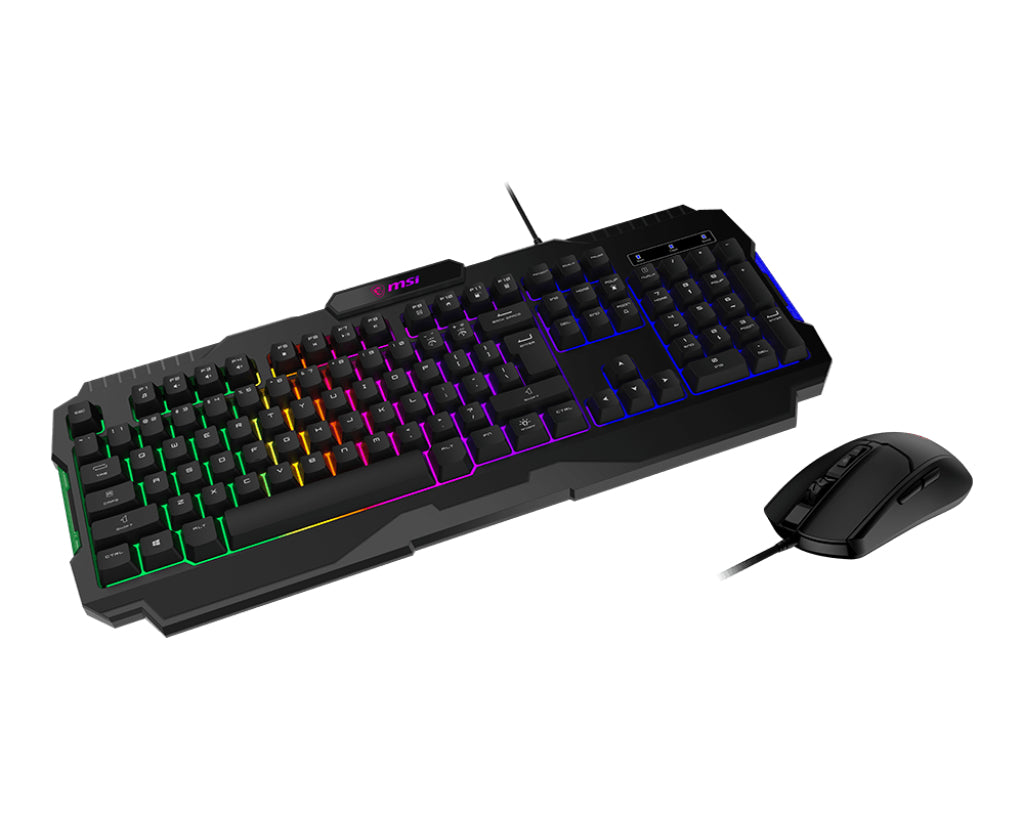 MSI FORGE GK100 COMBO Teclado Juego Alámbrico USB Interruptor de membrana