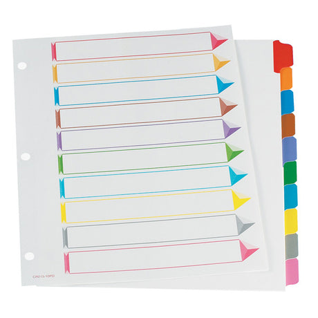 Esselte Omni-Dex, 10 Tabs lengüeta de índice 215,9 mm 279,4 mm 12 pieza(s)