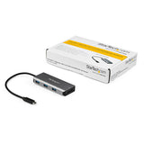 StarTech.com Hub Ladrón USB-C de 3 Puertos 10Gbps y Lector de Tarjetas de Memoria Flash SD - con 3 Puertos USB-A y 1 Ran