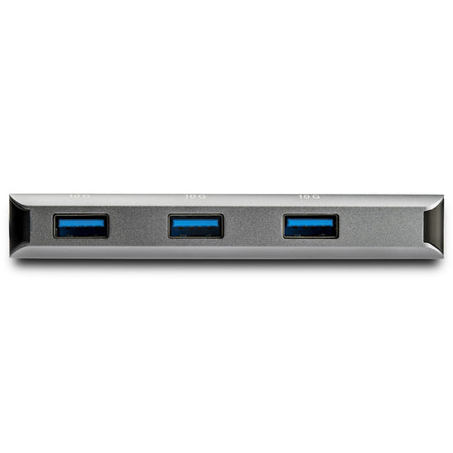 StarTech.com Hub Ladrón USB-C de 3 Puertos 10Gbps y Lector de Tarjetas de Memoria Flash SD - con 3 Puertos USB-A y 1 Ran