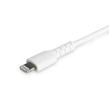 StarTech.com Cable Resistente USB-C a Lightning de 1 m Blanco - Cable de Sincronización y Carga USB Tipo C a Lightning con Fibra de Aramida Resistente - Certificado MFi de Apple - para iPad/iPhone 12 Cable Blanco 1 m USB C Lightning
