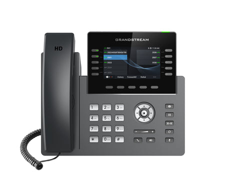 Grandstream Networks GRP2615 teléfono IP Negro, Gris 10 líneas TFT Wifi, Terminal con conexión por cable, Escritorio/par
