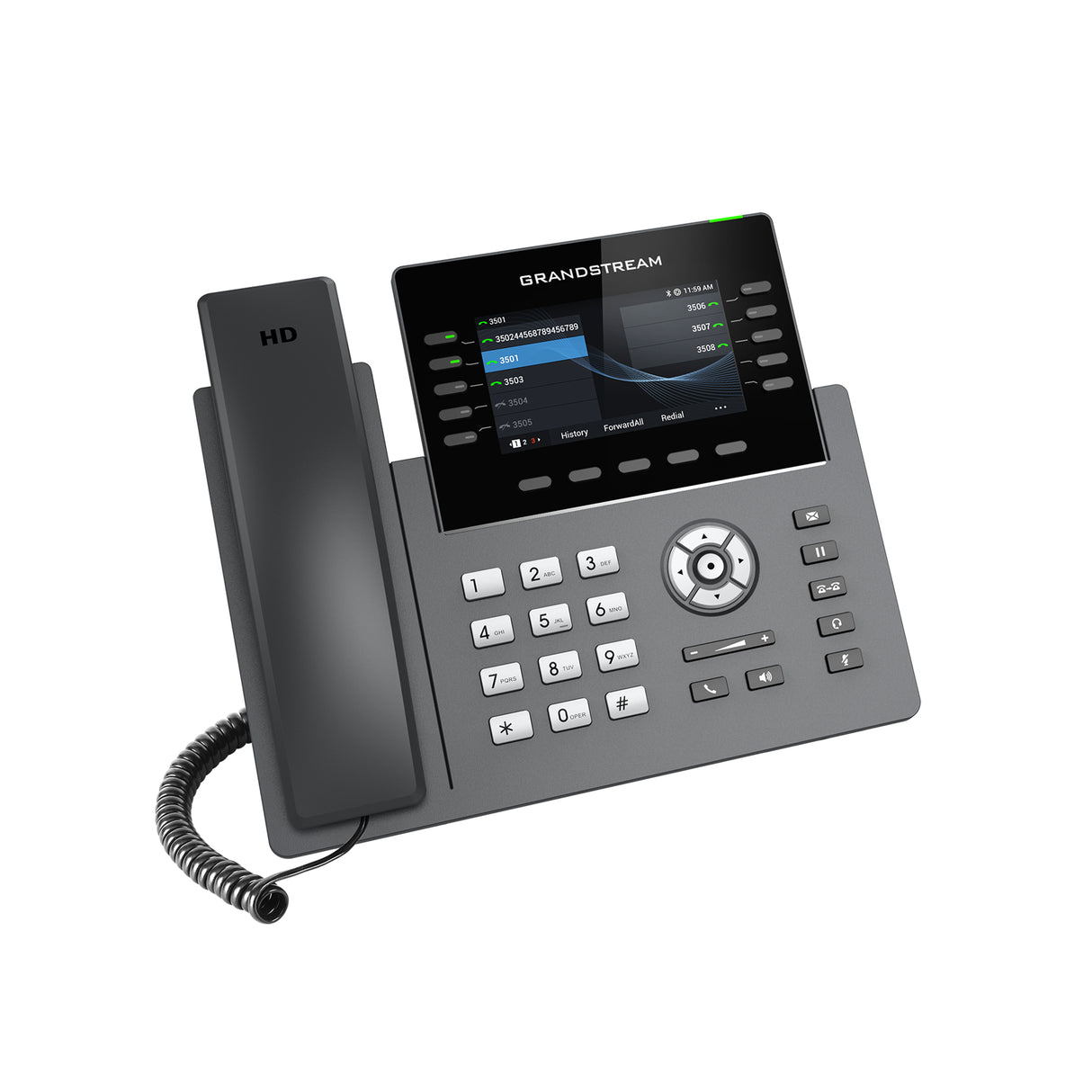 Grandstream Networks GRP2615 teléfono IP Negro, Gris 10 líneas TFT Wifi, Terminal con conexión por cable, Escritorio/par