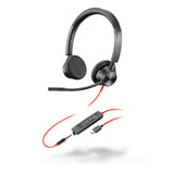 HP Poly Auriculares Poly Blackwire 3325 Microsoft Teams Certified USB-C Auriculares Auriculares Diadema Oficina/Centro de llamadas Binaural