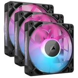 Corsair iCUE LINK RX120 RGB Gabinete de la computadora Ventilador 12 cm Negro 3 pieza(s), 400 RPM, 2100 RPM