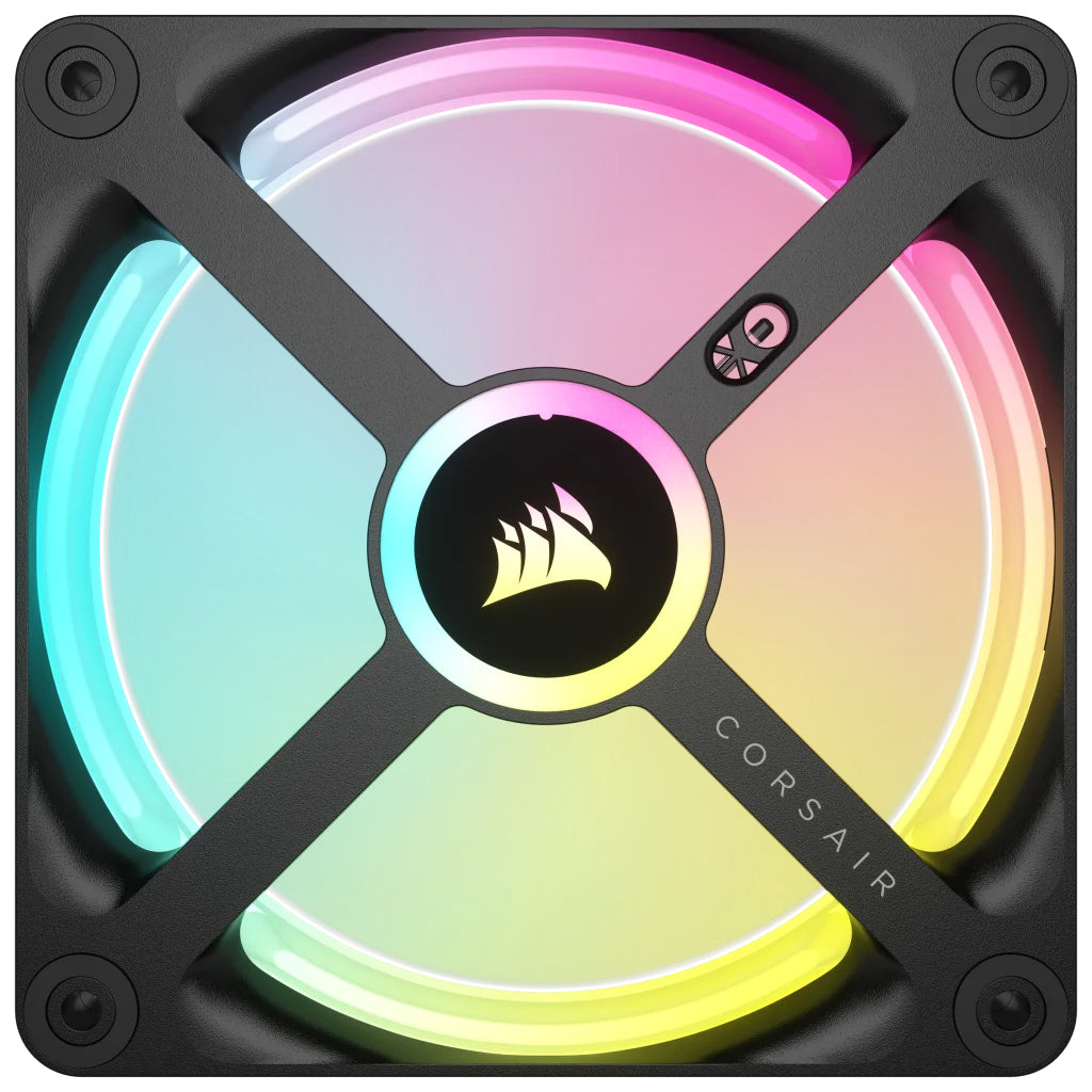 Corsair CUE LINK QX120 RGB Carcasa del ordenador Ventilador 12 cm Negro, Blanco 1 pieza(s)