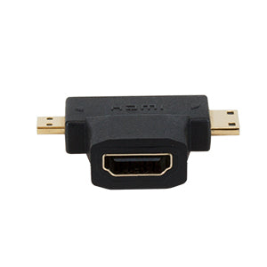Xtech XTC-355 cambiadores de género de cables HDMI Type A (Standard) Mini-HDMI + Micro-HDMI Negro