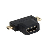 Xtech XTC-355 cambiadores de género de cables HDMI Type A (Standard) Mini-HDMI + Micro-HDMI Negro