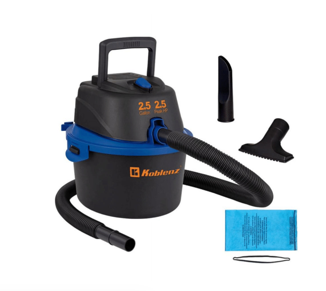 Koblenz 00-5775-2 aspiradora 9 L Aspiradora de tambor Seca y húmeda Bolsa para el polvo, Negro, Azul