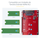 StarTech.com Adaptador M.2 a U.3 para SSDs M.2 NVMe - Conversor Adaptador de Host de Unidad M.2 PCIe a U.3 de 2,5 (SFF-T