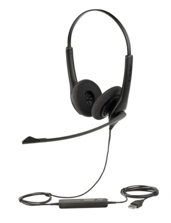 Jabra Biz 1100 USB Duo Auriculares Alámbrico Diadema Oficina/Centro de llamadas Negro, 20 - 6800 Hz, 146 g
