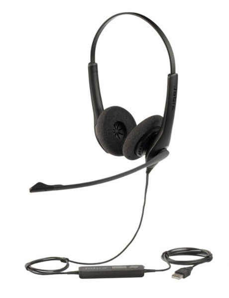 Jabra Biz 1100 USB Duo Auriculares Alámbrico Diadema Oficina/Centro de llamadas Negro, 20 - 6800 Hz, 146 g