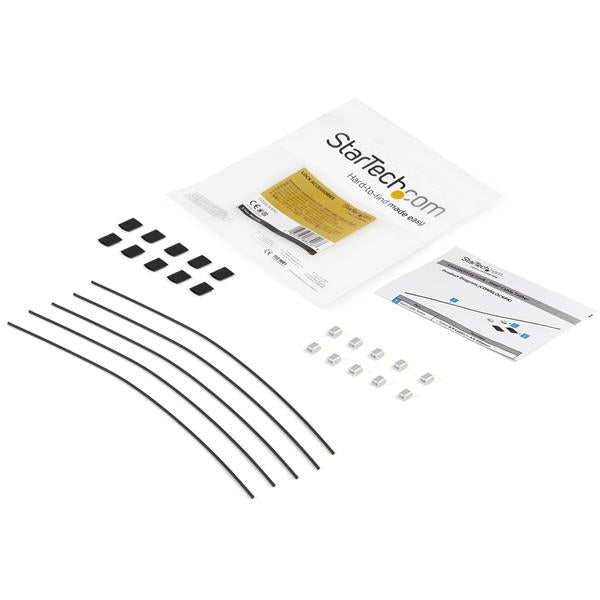 StarTech.com Cables de Seguridad de Doble Lazo - Paquete de 5 - de Acero - Ajustable Organizadores de cables Cable con p