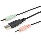 StarTech.com Switch Conmutador KVM de 2 Puertos DisplayPort 4K60Hz con Cables Incorporados Interruptores KVM 1 USB 4K Ul