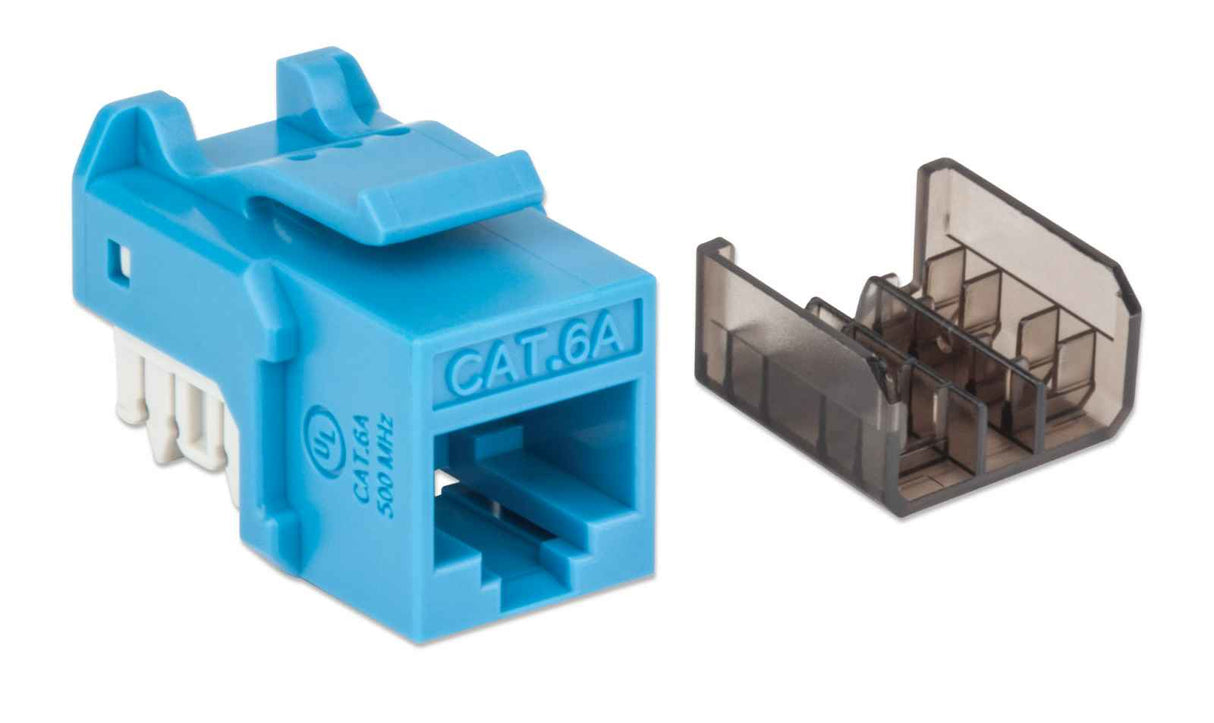 Intellinet Jack Keystone Cat6a FastPunch módulos de conectores de red Plano Azul IDC RJ-45