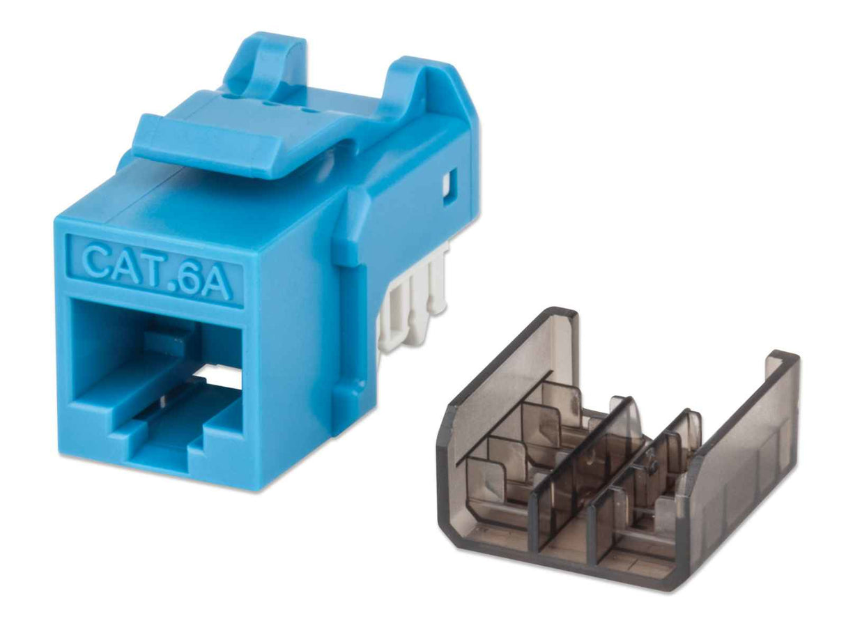 Intellinet Jack Keystone Cat6a FastPunch módulos de conectores de red Plano Azul IDC RJ-45