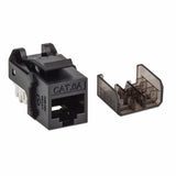 Intellinet Jack Keystone Cat6a FastPunch módulos de conectores de red Plano Negro IDC RJ-45