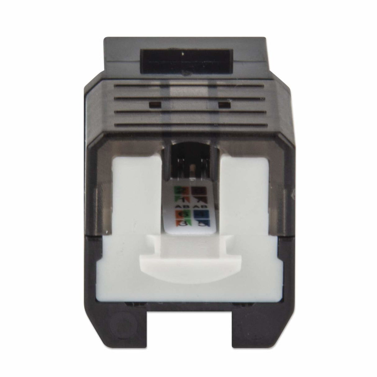 Intellinet Jack Keystone Cat6a FastPunch módulos de conectores de red Plano Negro IDC RJ-45