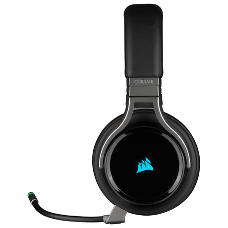 Corsair Virtuoso RGB Wireless Auriculares Inalámbrico y alámbrico Diadema Juego MicroUSB Carbono, 20 - 40000 Hz