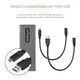 StarTech.com Caja Externa de Aluninio USB-C 10Gbps a NVMe M.2 o SSD M.2 SATA - Sin Herramientas para SSD M.2 NGFF PCIe/S