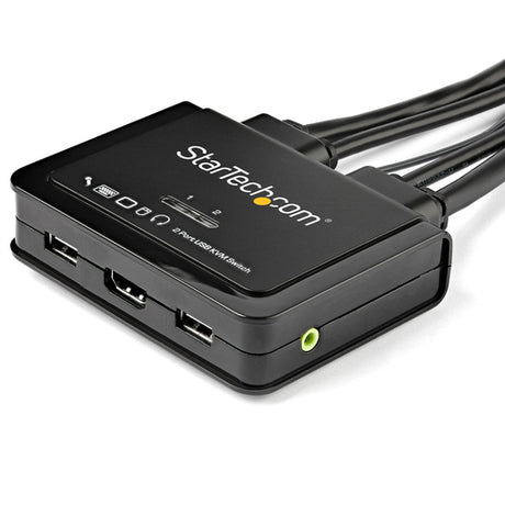 StarTech.com Switch Conmutador KVM de 2 Puertos HDMI - 4K de 60Hz - Switch Conmutador Selector KVM Compacto de Sobremesa
