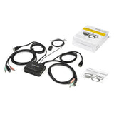 StarTech.com Switch Conmutador KVM de 2 Puertos HDMI - 4K de 60Hz - Switch Conmutador Selector KVM Compacto de Sobremesa