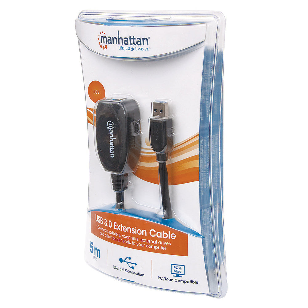 Cable USB 3.0 Manhattan Extensor Activo Macho a Hembra 5.0m 150712