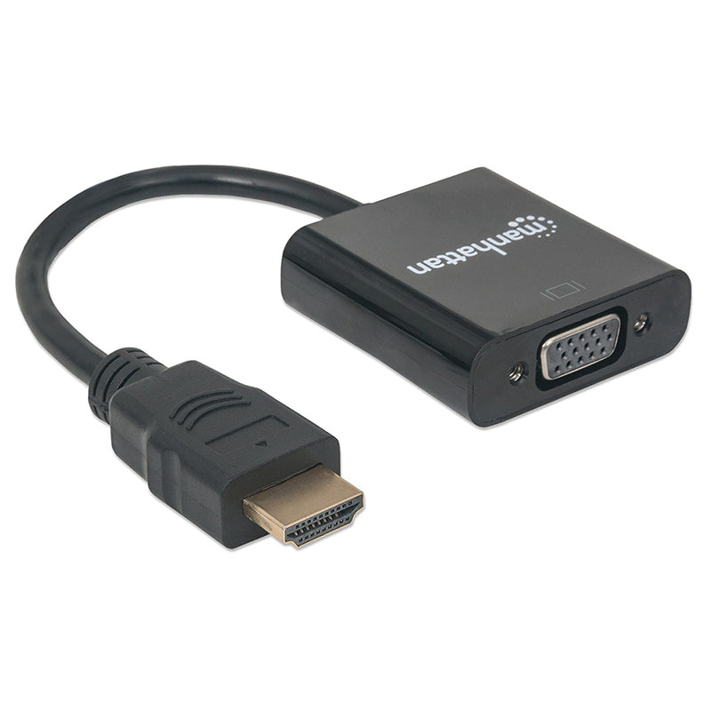 Convertidor Manhattan Video HDMI a SVGA, Negro, 1080p, 60Hz, 3 Puertos