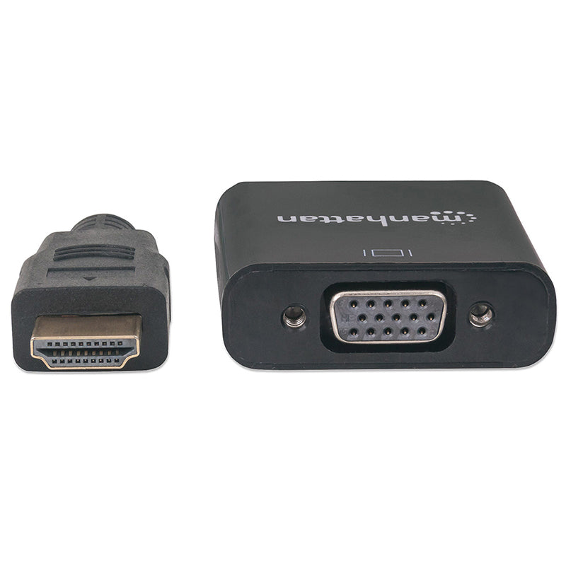 Convertidor Manhattan Video HDMI a SVGA, Negro, 1080p, 60Hz, 3 Puertos