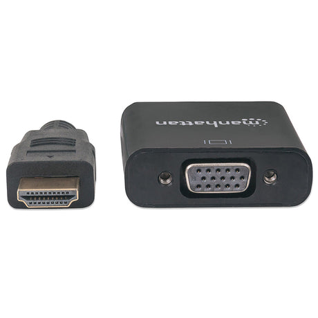 Convertidor Manhattan Video HDMI a SVGA, Negro, 1080p, 60Hz, 3 Puertos
