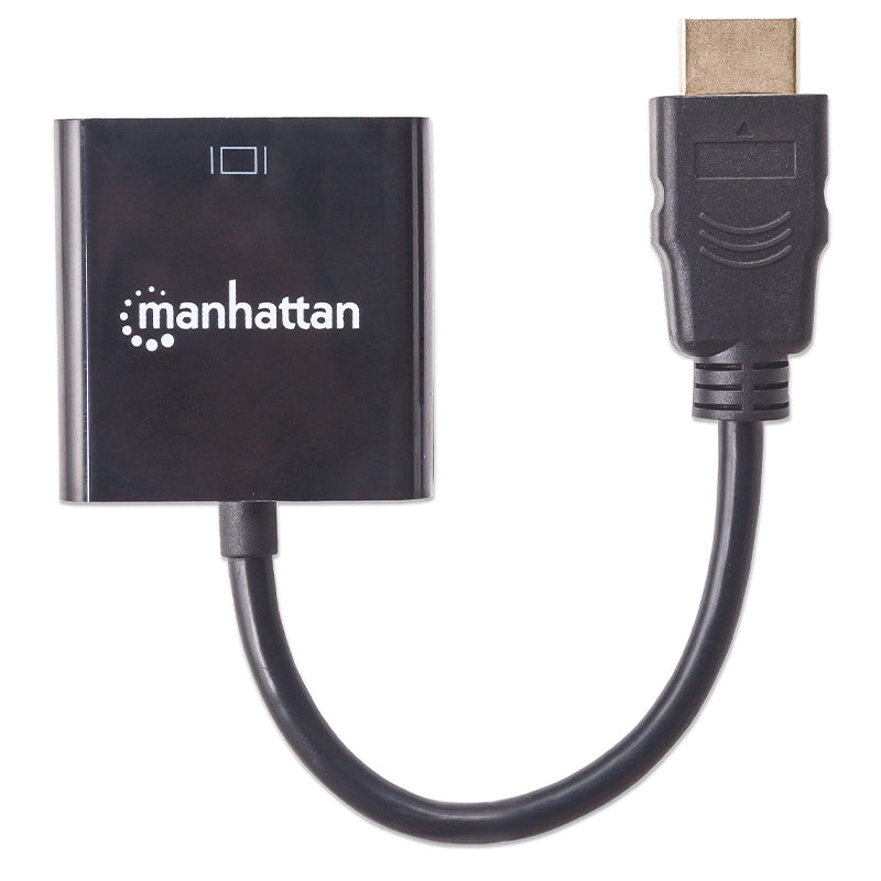 Convertidor Manhattan Video HDMI a SVGA, Negro, 1080p, 60Hz, 3 Puertos