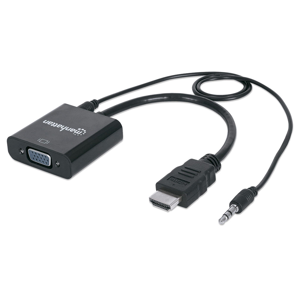 Convertidor de Video Manhattan HDMI a SVGA con Audio, 1080p, 3.5mm, 1920x1080