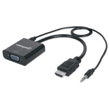 Convertidor de Video Manhattan HDMI a SVGA con Audio, 1080p, 3.5mm, 1920x1080
