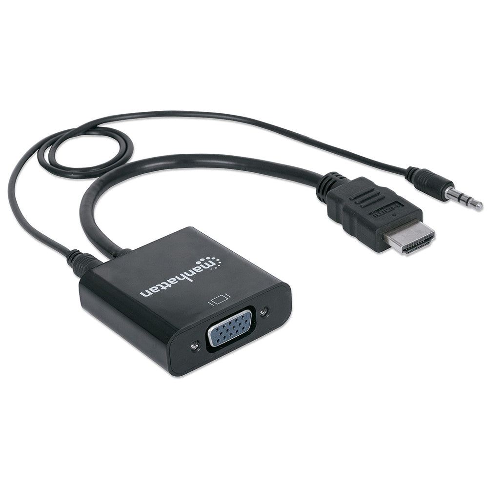 Convertidor de Video Manhattan HDMI a SVGA con Audio, 1080p, 3.5mm, 1920x1080