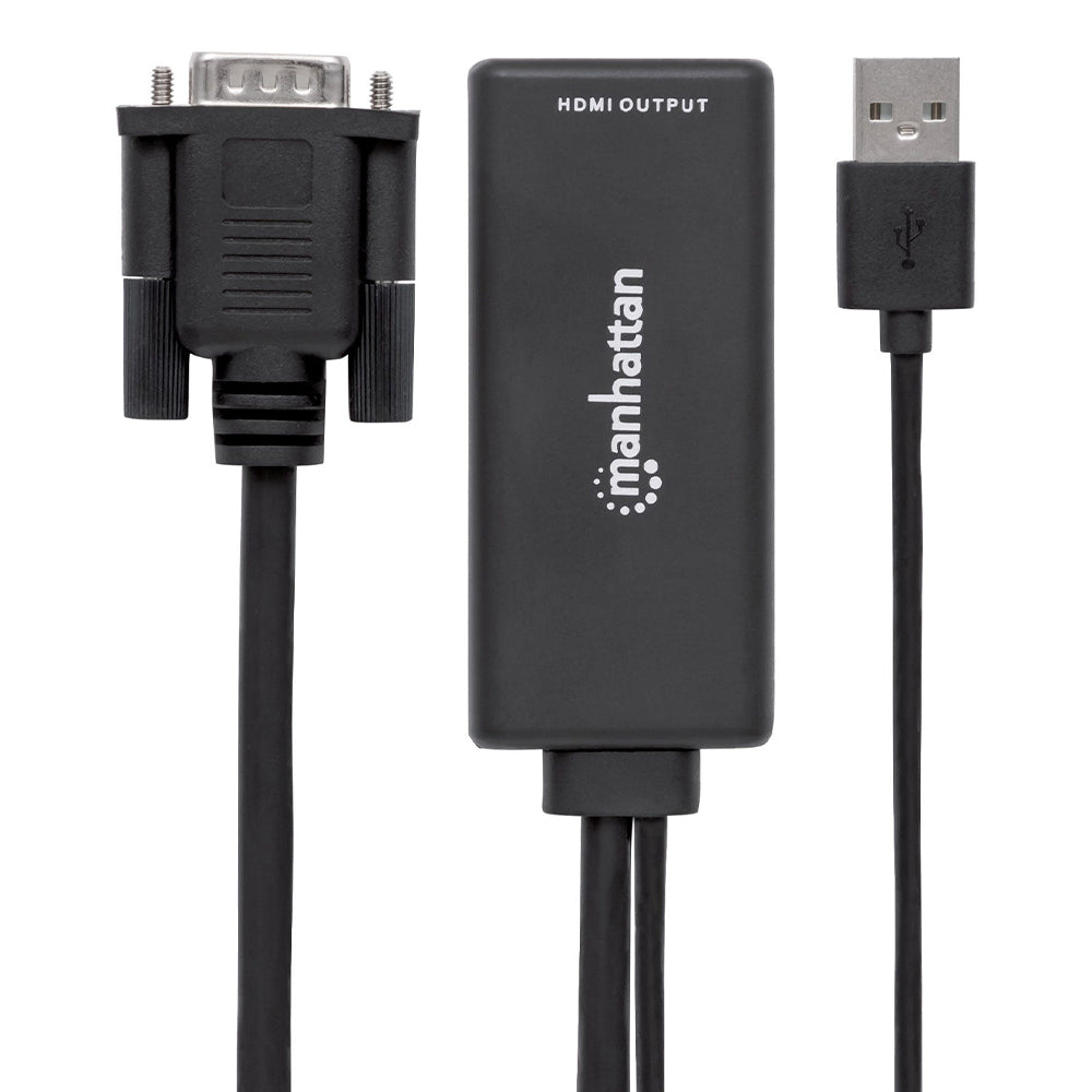 Convertidor Manhattan Video VGA a HDMI con Audio USB, Resolución 1080p, 152426